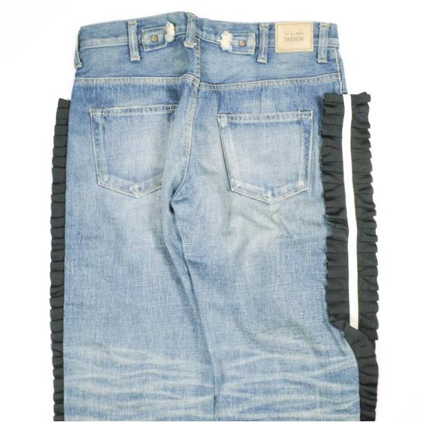 Tu es mon TRESOR トゥ エ モン トレゾア 日本製 ANTIQUE JEANS 3YEAR サイドリボン デニムパンツ AJC-3Y 2 Indigo caqu サキュウ ジーンズ |  | 05