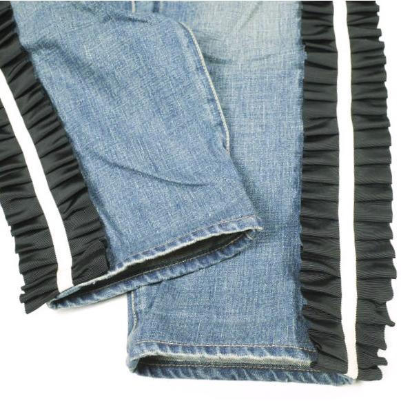 Tu es mon TRESOR トゥ エ モン トレゾア 日本製 ANTIQUE JEANS 3YEAR サイドリボン デニムパンツ AJC-3Y 2 Indigo caqu サキュウ ジーンズ |  | 07