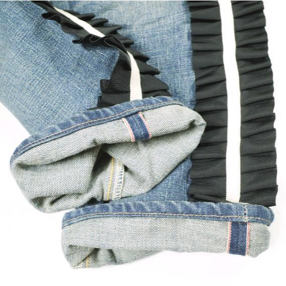 Tu es mon TRESOR トゥ エ モン トレゾア 日本製 ANTIQUE JEANS 3YEAR サイドリボン デニムパンツ AJC-3Y 2 Indigo caqu サキュウ ジーンズ |  | 08