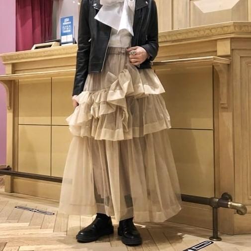 Chika Kisada チカキサダ 21SS チュールスカート CS-21049 1 Beige