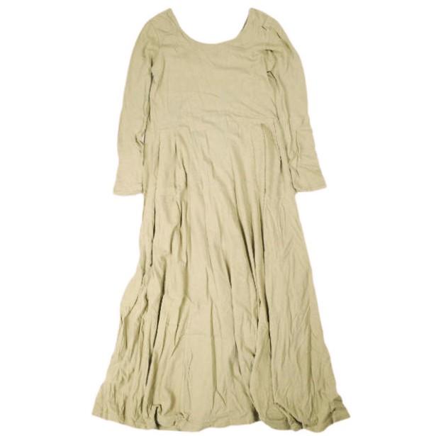 R JUBILEE x Pilgrim Surf+Supply アール ジュビリー ピルグリム 別注 LONG DRESS コットンネップロングワンピース RJ18023042PGL ベージュ | 