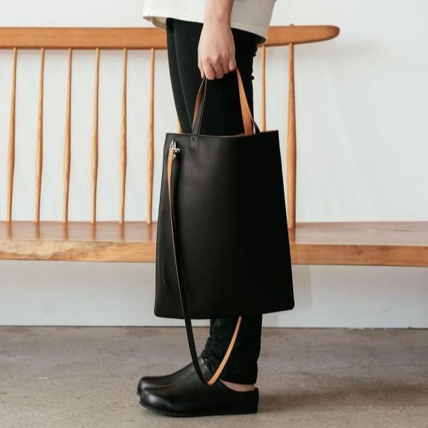 BEAMS Planets ビームス プラネッツ 日本製 Granada Tote Bag グラナダレザー2WAYトートバッグ 60-62-0007-493 Black HYOGO LEATHER カバン |  | 02