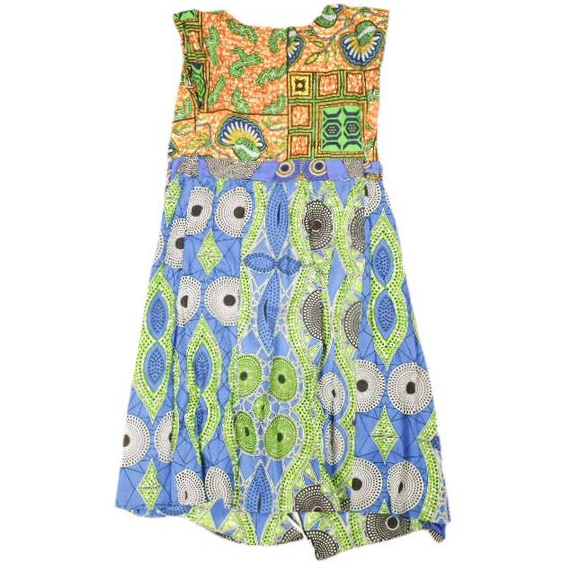 the khaki ザ・カーキ フランス製 African Print Dress アフリカンプリントラップワンピース Free ORANGE/BLUE バティック BEAMS Planets |  | 01