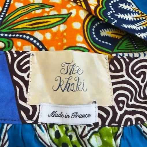 the khaki ザ・カーキ フランス製 African Print Dress アフリカンプリントラップワンピース Free ORANGE/BLUE バティック BEAMS Planets |  | 02