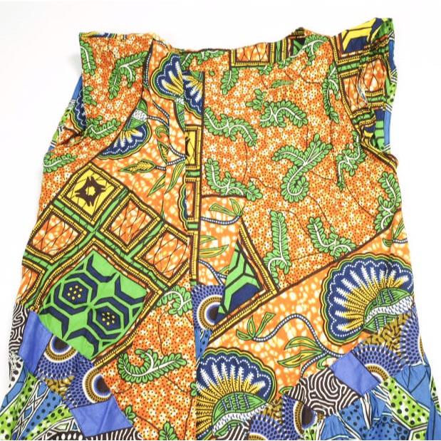 the khaki ザ・カーキ フランス製 African Print Dress アフリカンプリントラップワンピース Free ORANGE/BLUE バティック BEAMS Planets |  | 03
