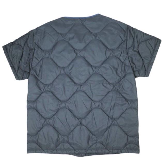 Sanca x BEAMS BOY サンカ ビームスボーイ 別注 日本製 ナイロンキルト ショートスリーブジャケット S14FVT03BOY NAVY キルティング |  | 01