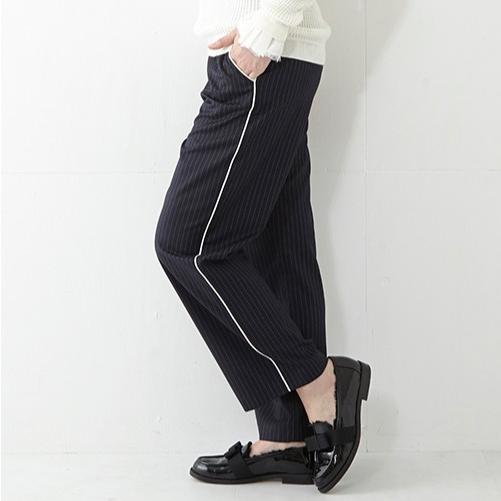 Ray BEAMS レイビームス ストライプ パイピングイージーパンツ 63-23-0059-690 1 NAVY ボトムス g25968 |  | 02