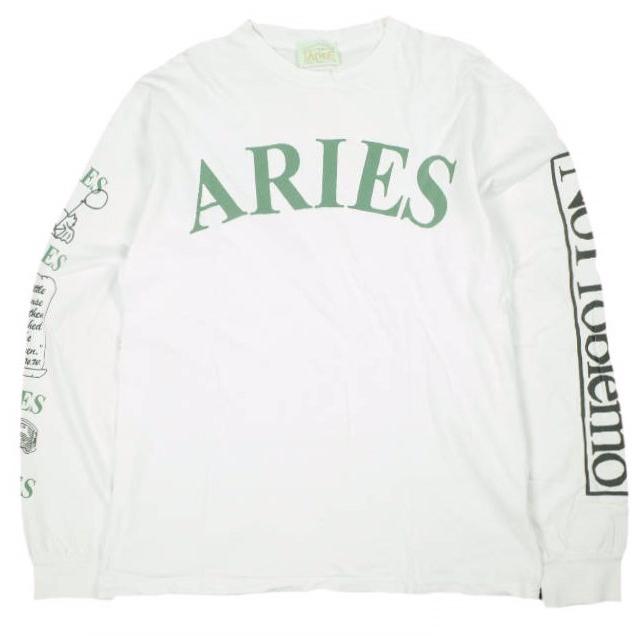 Aries アリーズ イタリア製 Warriors Long Sleeve T-Shirt プリントロングスリーブTシャツ SPAR60013 S WHITE 長袖 Pagans No Problemo | 
