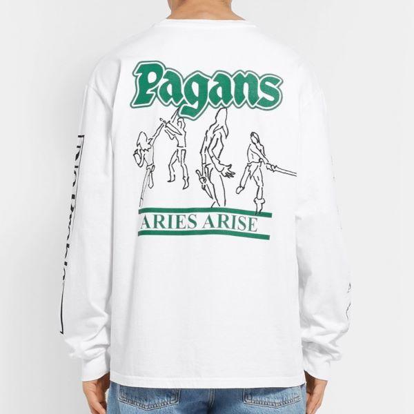 Aries アリーズ イタリア製 Warriors Long Sleeve T-Shirt プリントロングスリーブTシャツ SPAR60013 S WHITE 長袖 Pagans No Problemo |  | 02