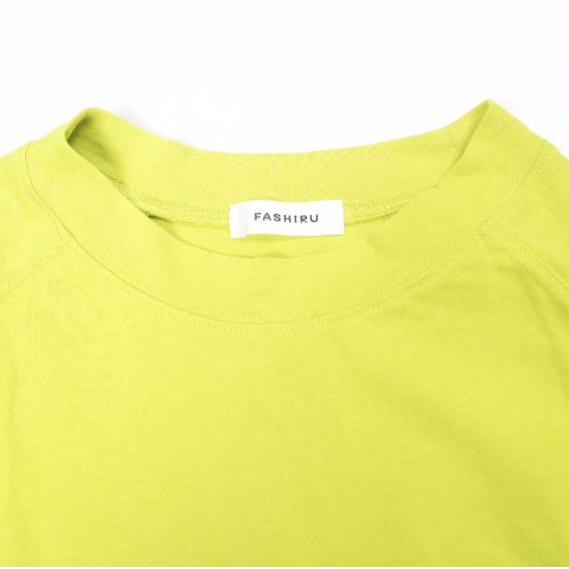 FASHIRU ファシル raglan sleeve cotton long cut sew ラグランスリーブコットンロングカットソー f_c-tops-01605 Free lime 長袖 Tシャツ |  | 04