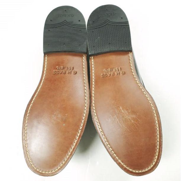 新品 G.H.BASS ジーエイチバス 11015H LARKIN (LEATHER SOLE) ラーキン タッセルローファー US10.5(28.5cm) BLACK Weejuns レザー シューズ |  | 09