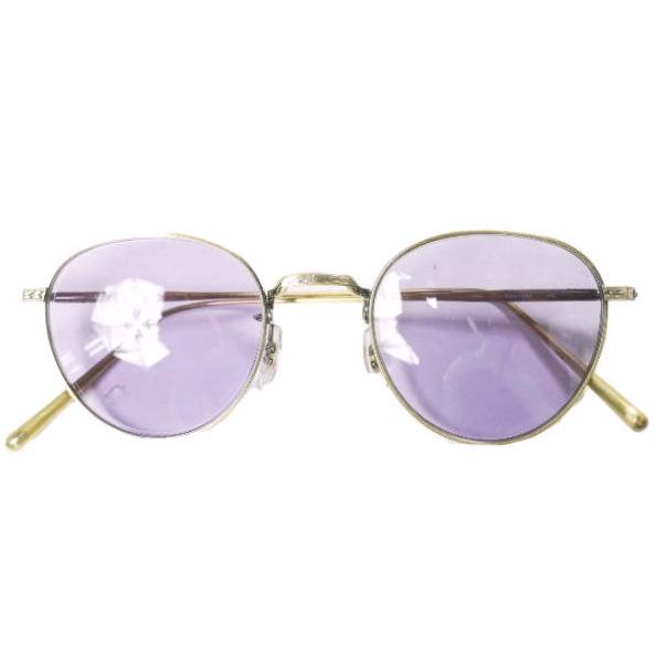 EYEVAN アイヴァン 日本製 Jonathan AG ジョナサン ボストンメタルサングラス Antique Gold/Purple 七宝 眼鏡 メガネ g25981 | 