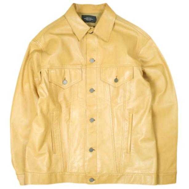 UNUSED アンユーズド 21AW 日本製 LEATHER JACKET オーバーサイズ ホースレザージャケット US2113 4 CAMEL 定価141,900円 3rd トラッカー | 