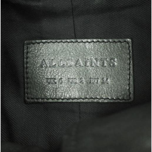 ALLSAINTS オールセインツ BALES BIKER ベールスバイカー ラムレザージャケット WL116E UK6 BLACK 革ジャン ダブル ライダース アウター |  | 03