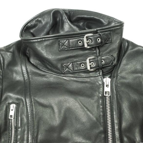 ALLSAINTS オールセインツ BALES BIKER ベールスバイカー ラムレザージャケット WL116E UK6 BLACK 革ジャン ダブル ライダース アウター |  | 04
