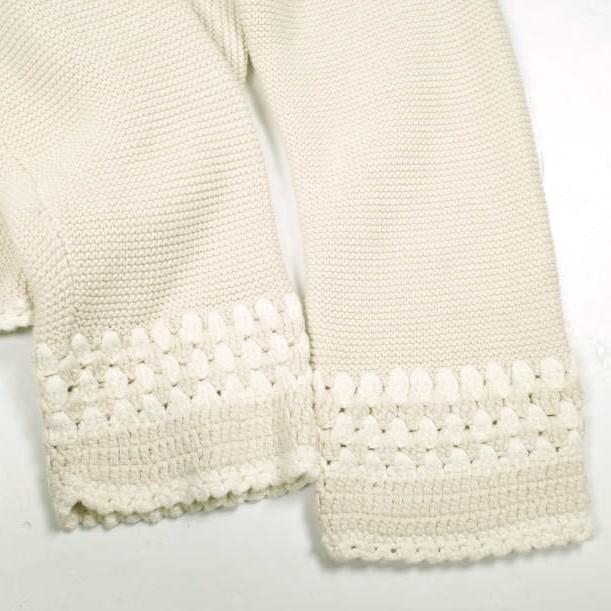 Pheeta フィータ 26SS Lacey Cardigan ガーター編みクルーネックカーディガン PH015C-HN1 / 8928-6-000000 Free BEIGE ニット トップス |  | 05