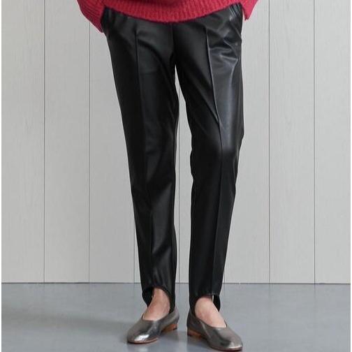 H BEAUTY＆YOUTH エイチ ビューティーアンドユース 日本製 FAKE LEATHER TRENKA フェイクレザートレンカ 1614-299-5909 S ブラック パンツ |  | 02