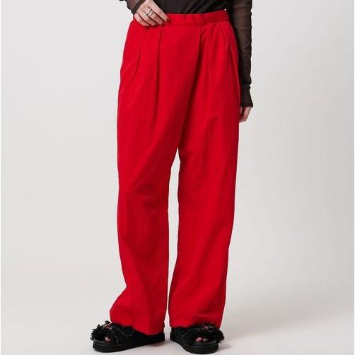 UNITED ARROWS ユナイテッドアローズ アシンメトリータックワイドパンツ はっ水 ウォッシャブル 1514-1-625491 36 RED ボトムス g26078 |  | 02