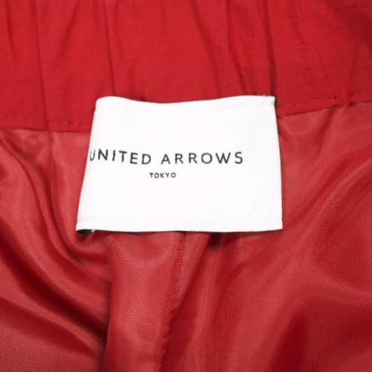 UNITED ARROWS ユナイテッドアローズ アシンメトリータックワイドパンツ はっ水 ウォッシャブル 1514-1-625491 36 RED ボトムス g26078 |  | 03