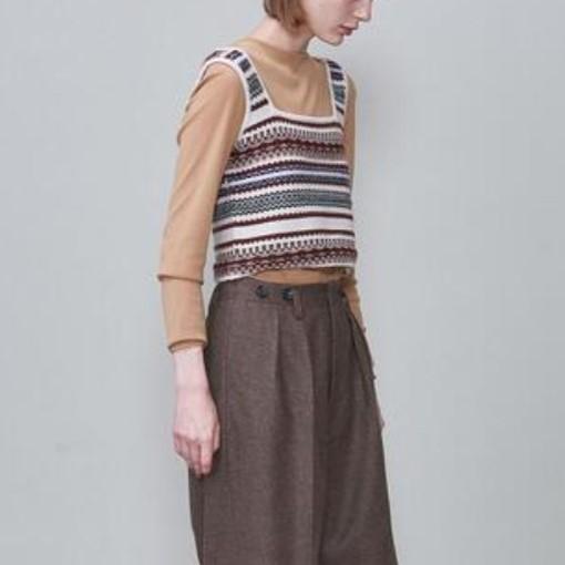 6 ROKU BEAUTY＆YOUTH ロクビューティーアンドユース WOOL CASHMERE FAIRISLE VEST ウールカシミヤフェアアイルニットベスト 8618-199-0139 |  | 02