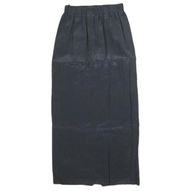 Steven Alan スティーブンアラン 日本製 SATIN TIGHT LONG SKIRT サテンタイトロングスカート 8224-242-0063 S ネイビー イージー スリット |  | 01