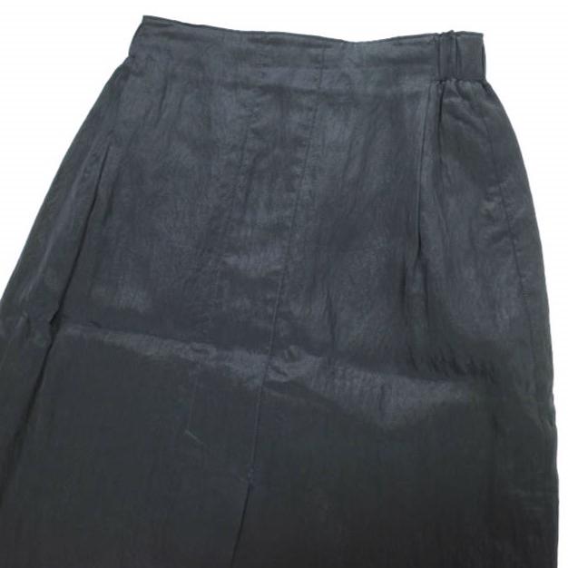 Steven Alan スティーブンアラン 日本製 SATIN TIGHT LONG SKIRT サテンタイトロングスカート 8224-242-0063 S ネイビー イージー スリット |  | 03