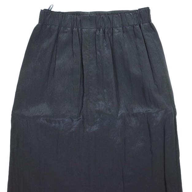 Steven Alan スティーブンアラン 日本製 SATIN TIGHT LONG SKIRT サテンタイトロングスカート 8224-242-0063 S ネイビー イージー スリット |  | 04