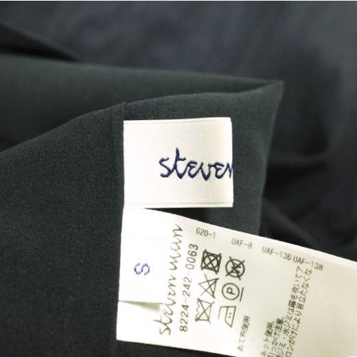 Steven Alan スティーブンアラン 日本製 SATIN TIGHT LONG SKIRT サテンタイトロングスカート 8224-242-0063 S ネイビー イージー スリット |  | 08