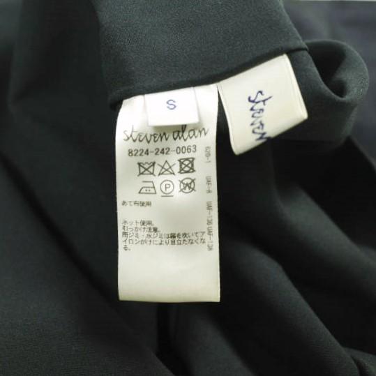 Steven Alan スティーブンアラン 日本製 SATIN TIGHT LONG SKIRT サテンタイトロングスカート 8224-242-0063 S ネイビー イージー スリット |  | 09