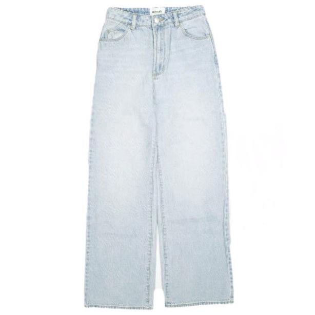 ROLLA'S ローラーズ HEIDI JEAN ANKLE LYOCELL BLUE ワイドストレートデニムパンツ R31J39 25 Light Blue ジップフライ ジーンズ ボトムス | 
