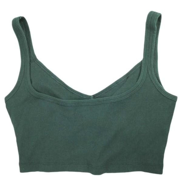 H BEAUTY＆YOUTH エイチ ビューティーアンドユース COTTON RIB BRA TOP コットンリブブラトップ 1617-222-5627 Dark Green タンクトップ |  | 01