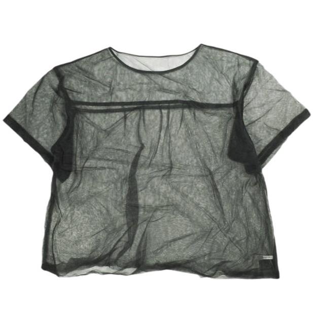 BEAUTY＆YOUTH UNITED ARROWS 23SS ナイロンチュール レイヤードショートスリーブプルオーバー ウォッシャブル 1621-199-1744 BLACK | 