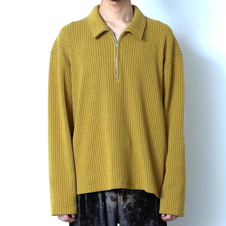 International Gallery BEAMS ビームス 25SS 日本製 ハーフジップ 畦編み ニットポロ 23-12-2004-262 S YELLOW IG 長袖 ポロシャツ |  | 02