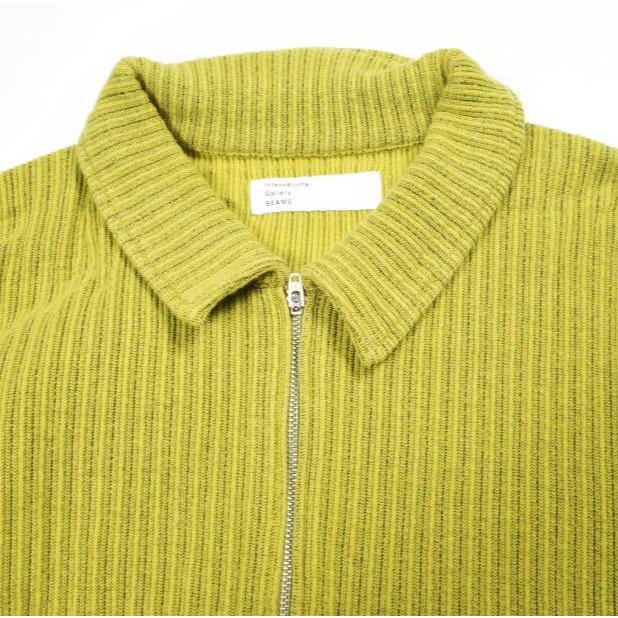 International Gallery BEAMS ビームス 25SS 日本製 ハーフジップ 畦編み ニットポロ 23-12-2004-262 S YELLOW IG 長袖 ポロシャツ |  | 05