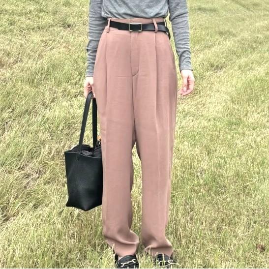 6 ROKU BEAUTY＆YOUTH ロク ビューティーアンドユース GEORGETTE TUCK PANTS ジョーゼットタックパンツ 8614-202-0175 34 BEIGE g26142 |  | 02