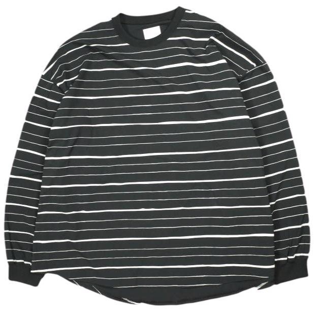 Stripes For Creative ストライプフォークリエイティブ S.F.C 25AW SUPER BIG MIX STRIPE LS NYLON TEE ロングスリーブTシャツ L BLACK | 