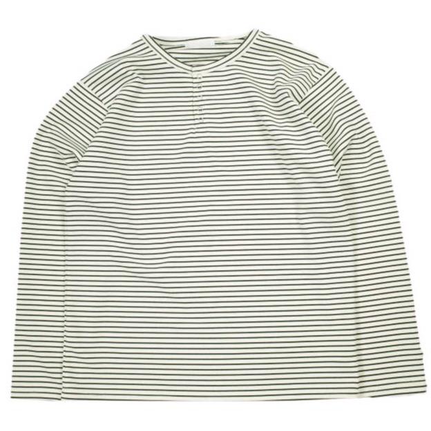 SENSE OF PLACE by URBAN RESEARCH センスオブプレイス 26SS ボーダーヘンリーネックロングTシャツ AA26130-1011014 L IVORY/BLACK 長袖 | 