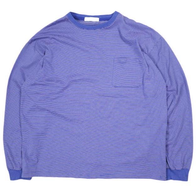 SENSE OF PLACE by URBAN RESEARCH センスオブプレイス アーバンリサーチ 26SS ピンボーダーロングスリーブTシャツ AA26130-1012017 M BLUE | 