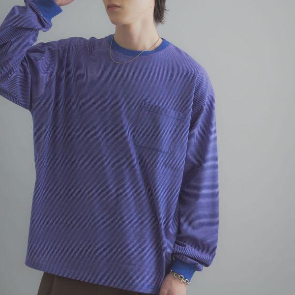 SENSE OF PLACE by URBAN RESEARCH センスオブプレイス アーバンリサーチ 26SS ピンボーダーロングスリーブTシャツ AA26130-1012017 M BLUE |  | 02
