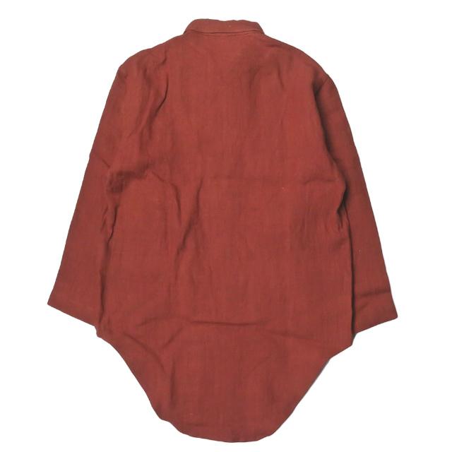 新品 Lanefortyfive レーンフォーティーファイブ M510 - Summer Coat リネンステンカラーコート 40 Rust Orange サマーコート g2619 |  | 01