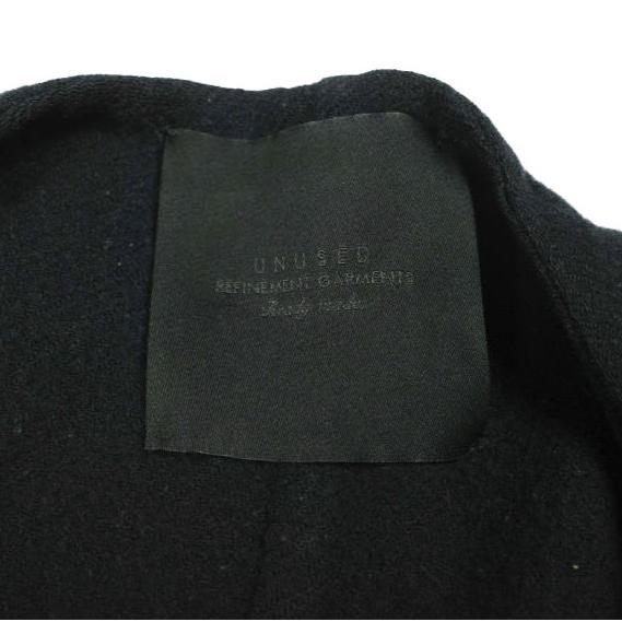UNUSED アンユーズド 16AW 日本製 Collarless Coat BIGシルエット ウールノーカラーストラップコート US1214 00 ネイビー レディース |  | 05