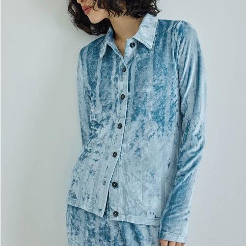 miller x ADAM ET ROPE ミラー アダムエロペ 24AW 別注 VELOUR CARDIGAN ベロアカーディガン RM244-2179AR Free ブルー シャツ トップス |  | 02
