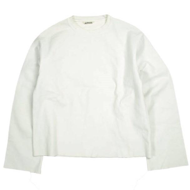 AURALEE オーラリー 日本製 Super Milled Sweat Cut-Off P/O スーパーミルド カットオフスウェットプルオーバー A6AP05SM 1 OFF WHITE | 