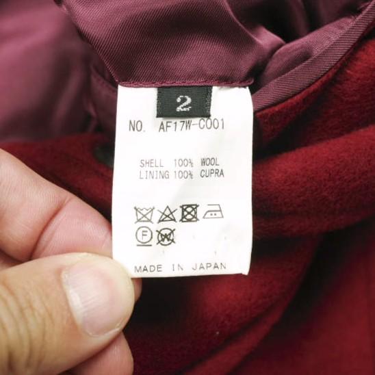 ALLEGE アレッジ 17AW 日本製 メルトンチェスターコート AF17W-CO01 2 ワインレッド ダブル アウター g26255 |  | 08