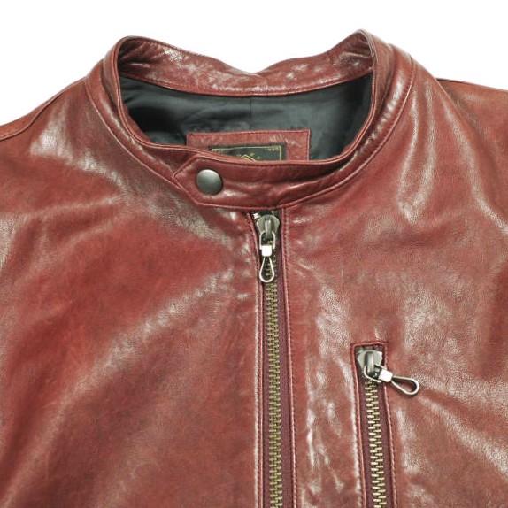 291295＝HOMME ニーキューイチニーキューゴオム ラムレザー シングルライダースジャケット 564-1101 3 ワインレッド 革ジャン アウター |  | 02