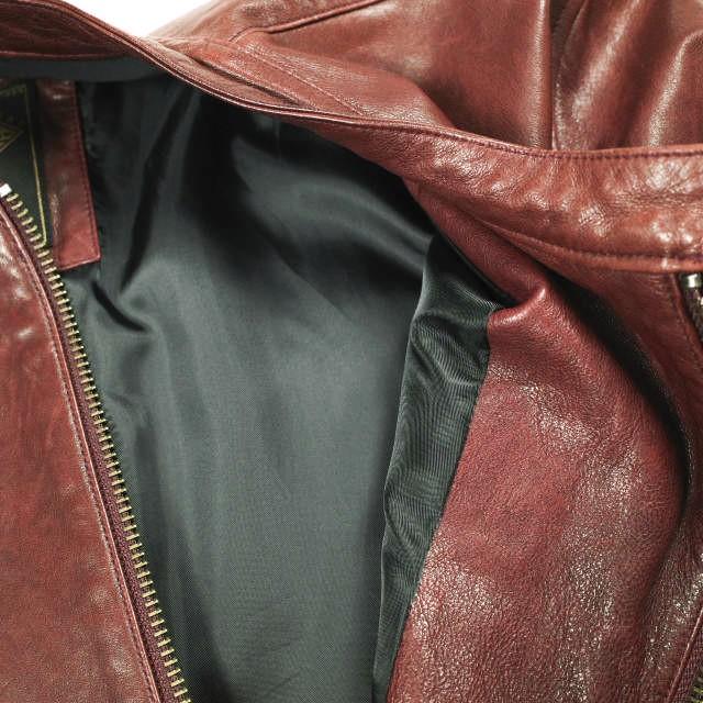 291295＝HOMME ニーキューイチニーキューゴオム ラムレザー シングルライダースジャケット 564-1101 3 ワインレッド 革ジャン アウター |  | 05