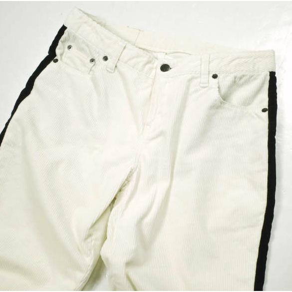 Lucien Pellat-Finet ルシアンペラフィネ 日本製 サイドラインストレッチコーデュロイパンツ 28 OFF WHITE スリム ボトムス g26271 |  | 02