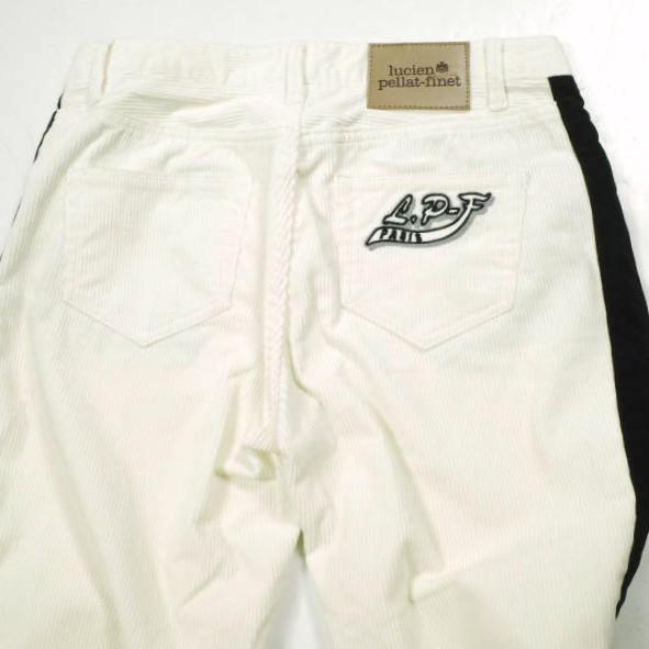 Lucien Pellat-Finet ルシアンペラフィネ 日本製 サイドラインストレッチコーデュロイパンツ 28 OFF WHITE スリム ボトムス g26271 |  | 04
