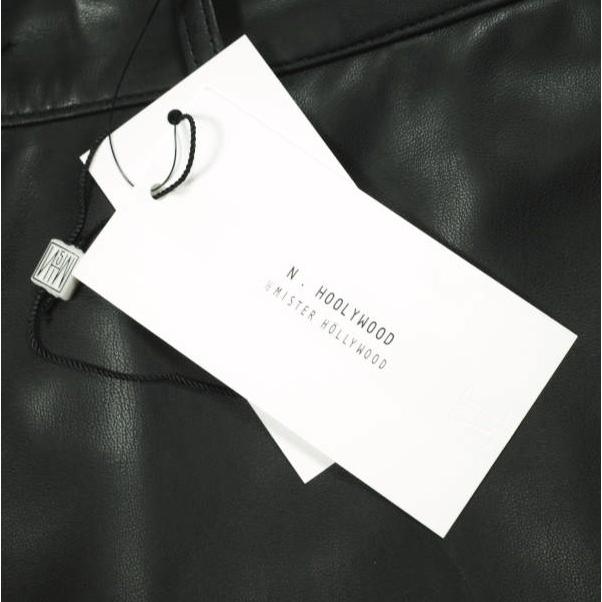 N.HOOLYWOOD ミスターハリウッド コンパイルライン 25AW LEATHER PANTS フェイクレザー ワイドイージーパンツ 2254-CP03-052 40 BLACK |  | 03