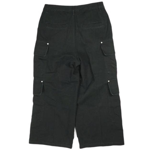 Danke Schon ダンケシェーン 25SS DUCK FLARE BAGGY CARGO PANTS ダックフレアバギーカーゴパンツ UNS25140 L BLACK ワイド ボトムス |  | 01